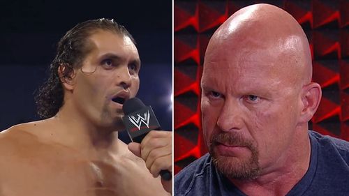 The Great Khali (left); The Texas Rattlesnake (right)