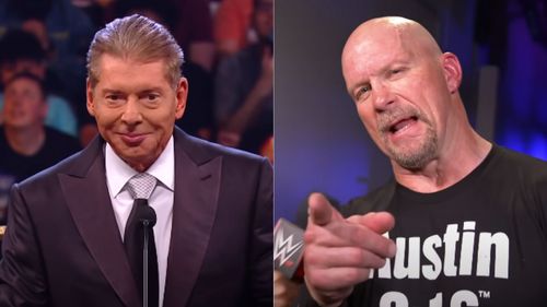 Vince McMahon (left); Stone Cold Steve Austin (right)