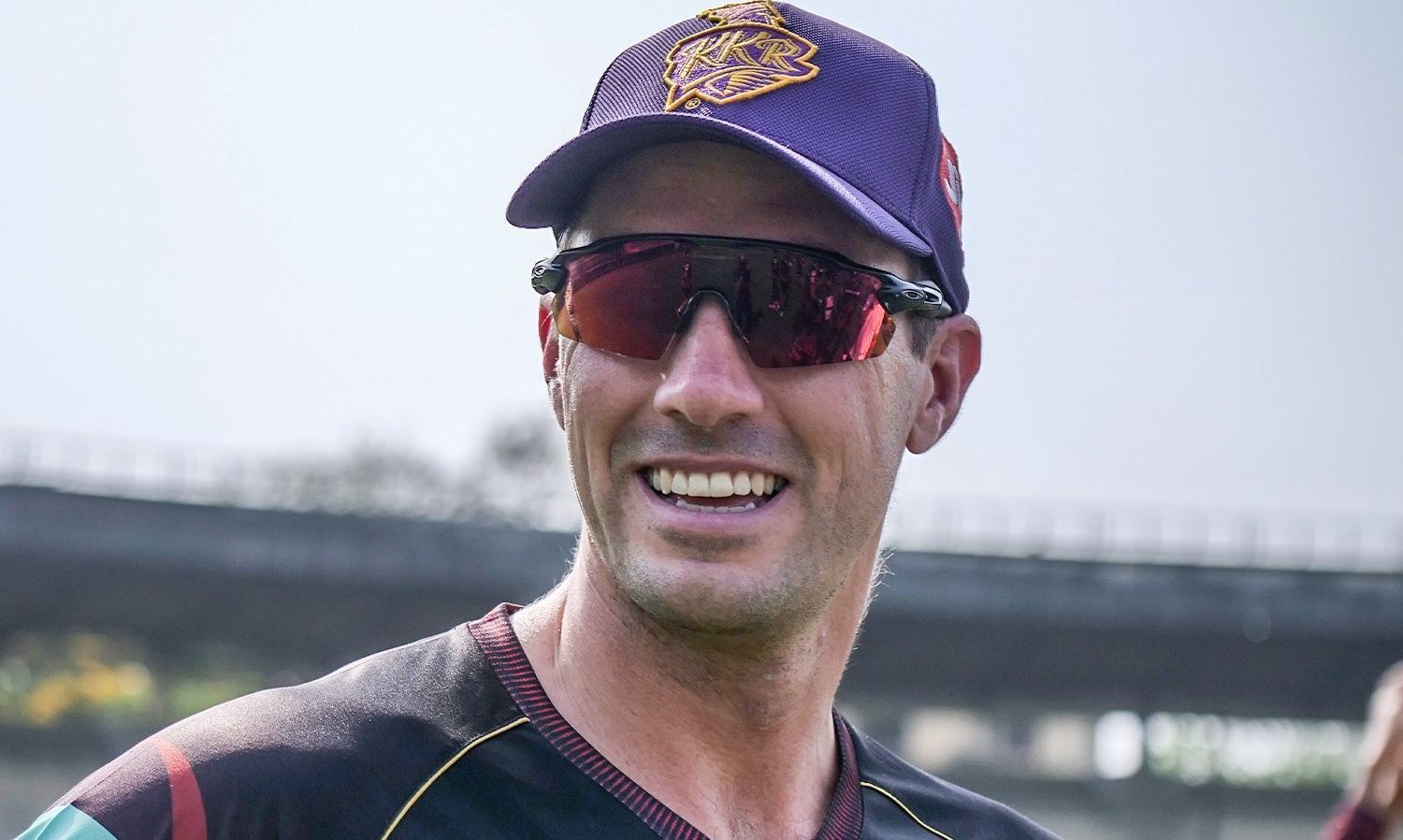 KKR pacer Pat Cummins during a training session.
