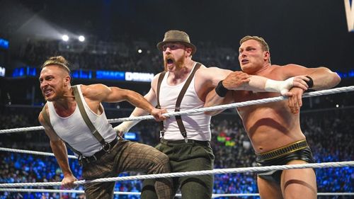 The Fight Night faction with Sheamus, Ridge Holland, and Butch