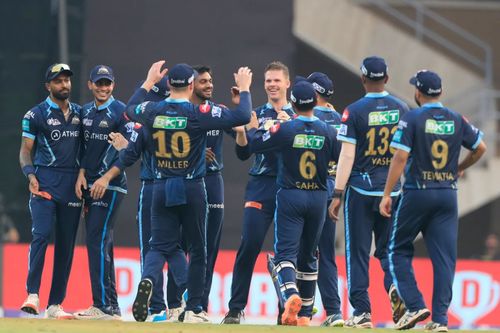 Gujarat Titans (GT) during their match against Kolkata Knight Riders (KKR). Pic: IPLT20.COM