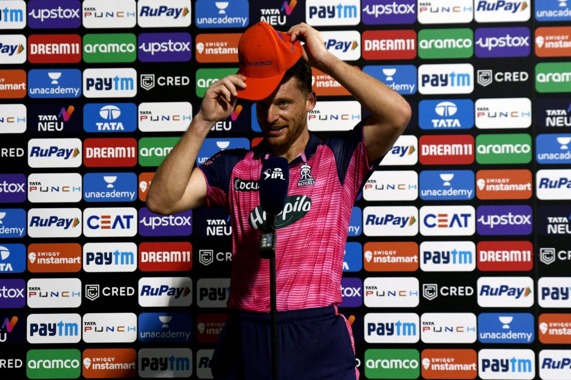 Jos Buttler with the Orange Cap (Image: Twitter/Rajasthan Royals)