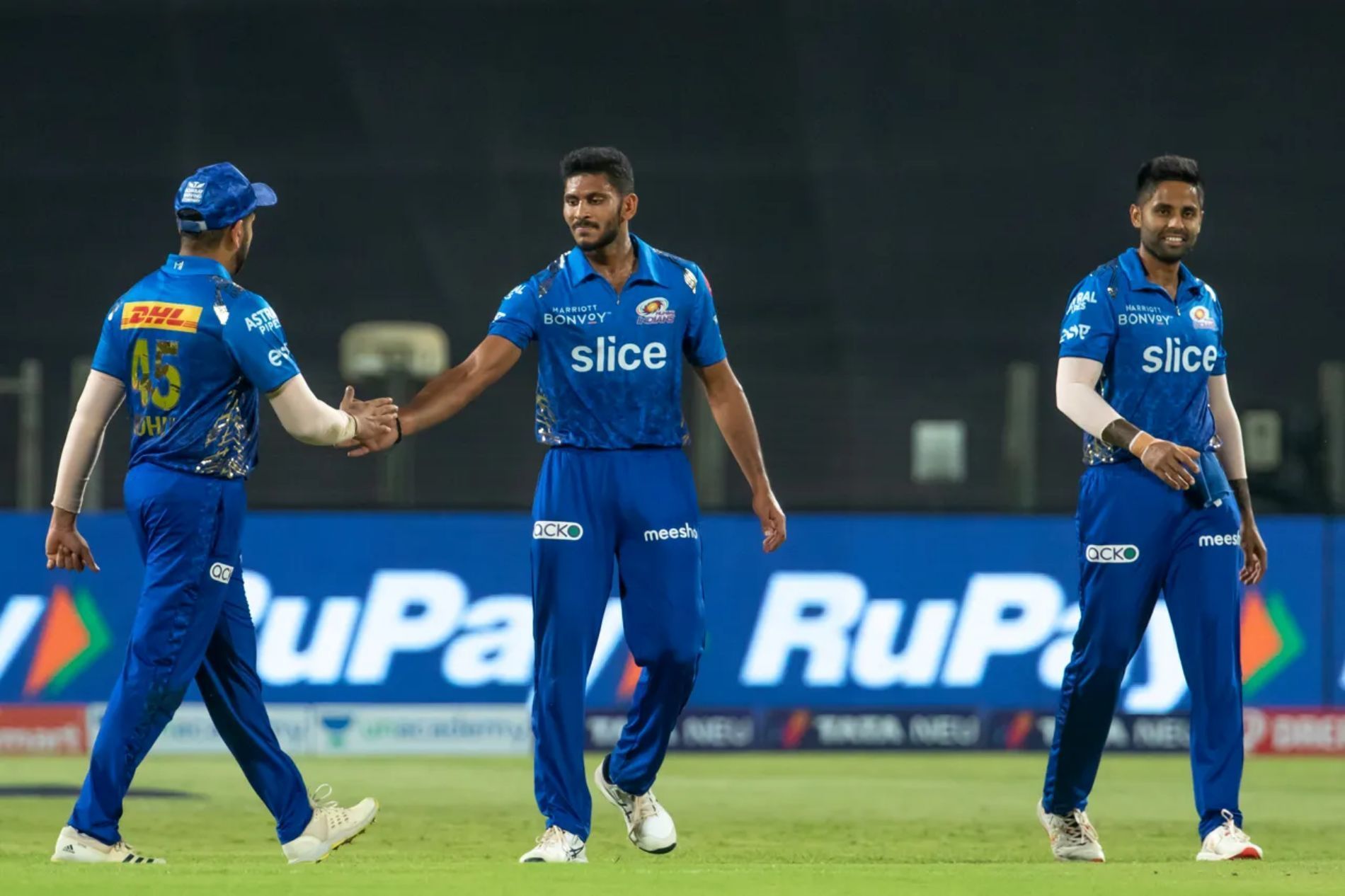 Basil Thampi celebrates a wicket against Punjab. Pic: IPLT20.COM