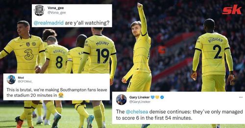 Twitter reacts as Chelsea secure an emphatic win against the Saints.