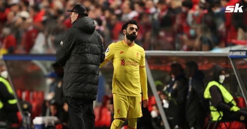 Liverpool boss Jurgen Klopp with Mohamed Salah (right).