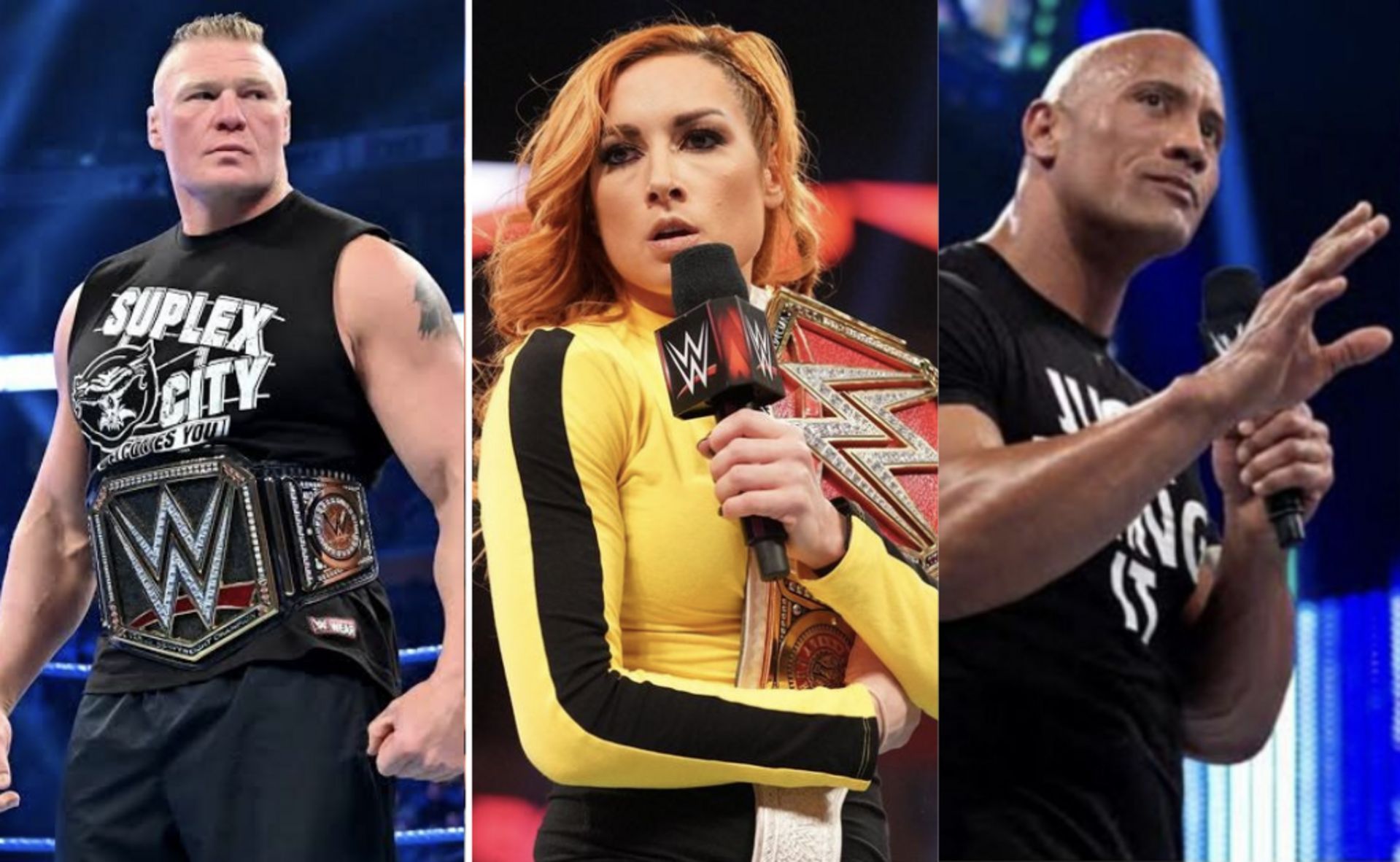 Brock Lesnar, Becky Lynch, The Rock