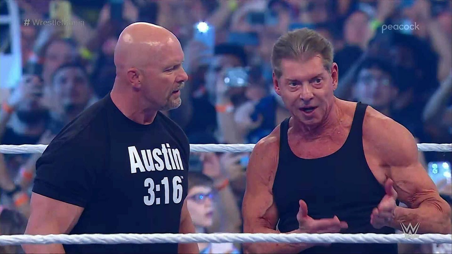 Vince McMahon was caught off guard by &#039;Stone Cold&#039; Steve Austin at WrestleMania 38