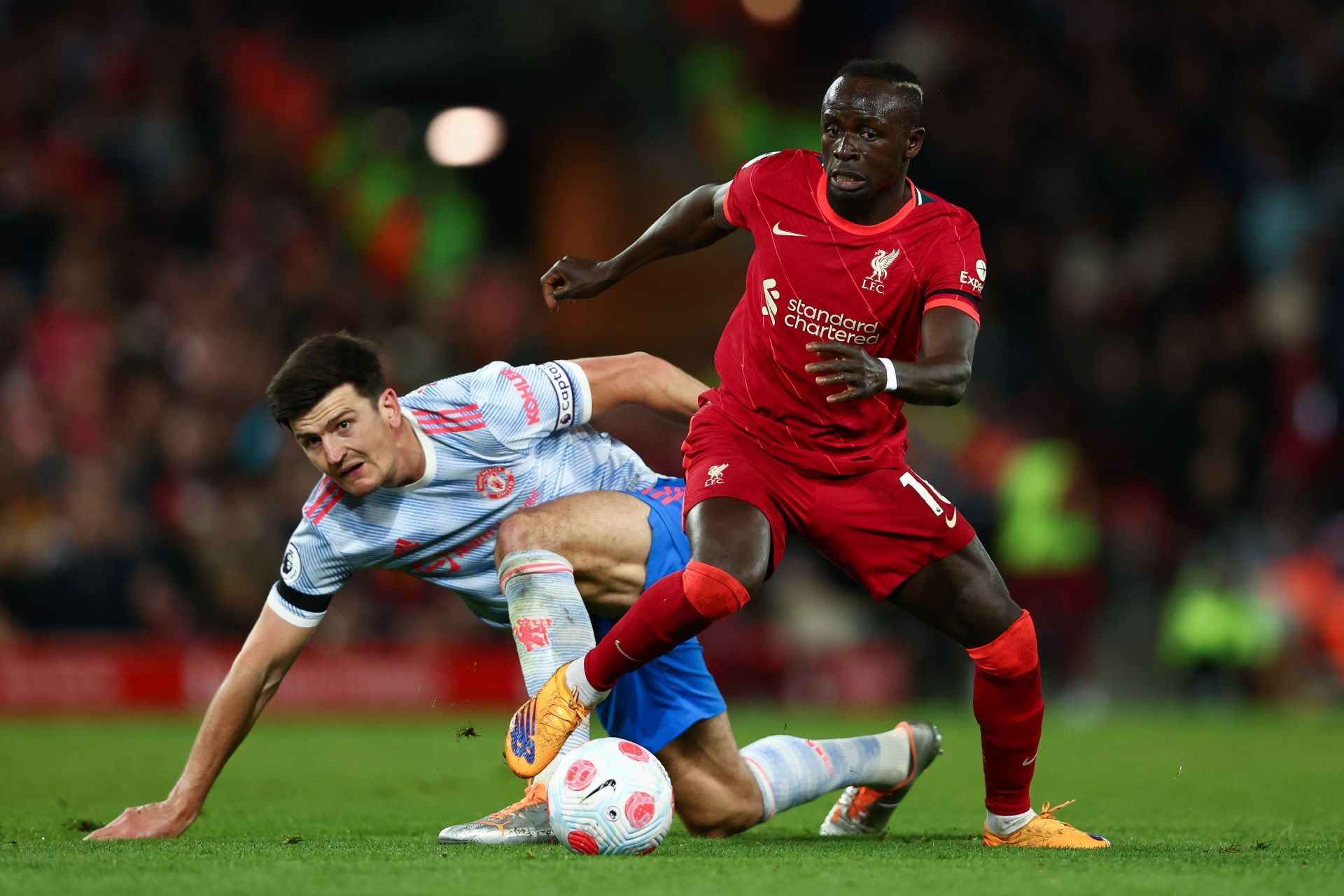 Sadio Mane in action against Manchester United.