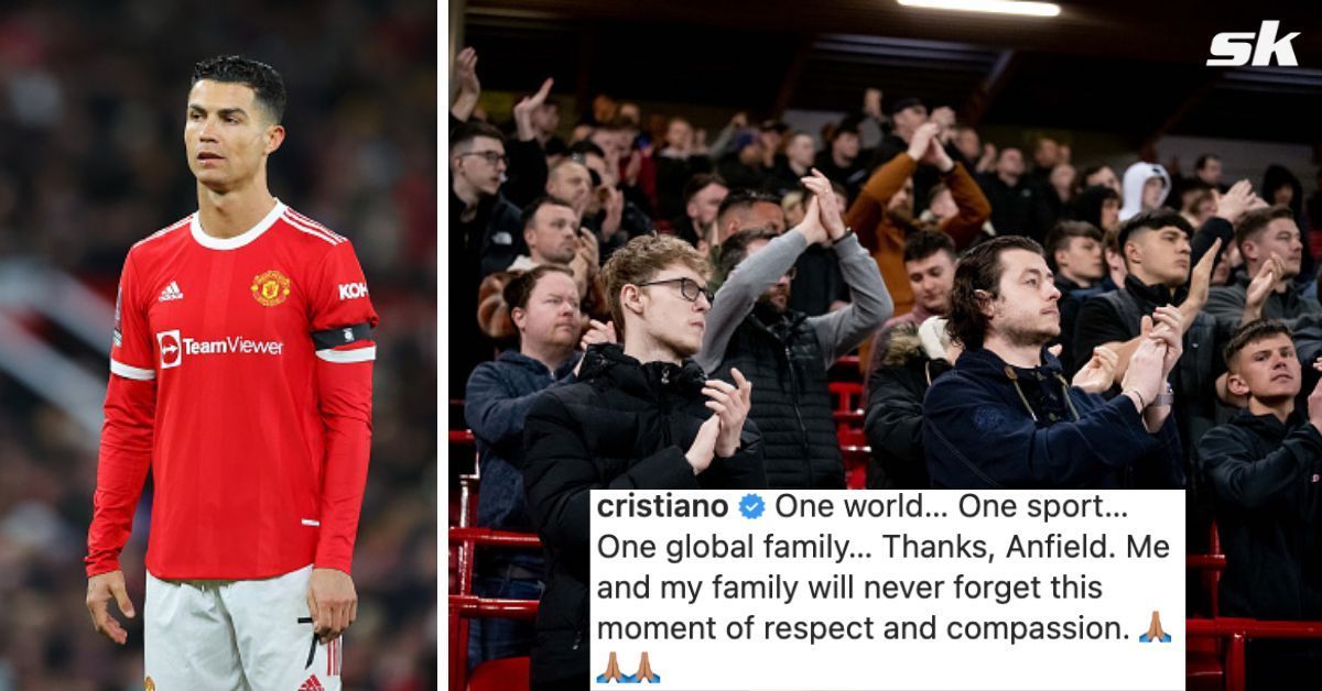 Cristiano Ronaldo has thanked the fans at Anfield for their show of support