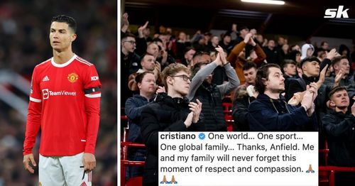 Cristiano Ronaldo has thanked the fans at Anfield for their show of support