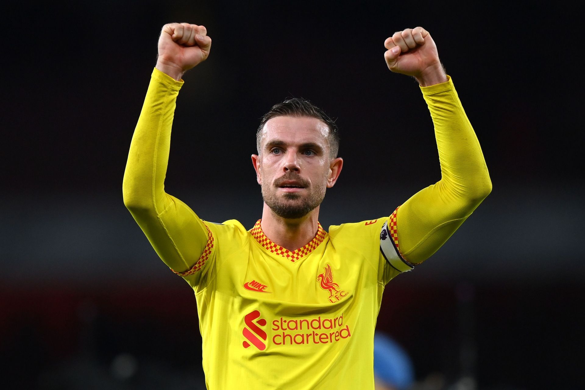 Jordan Henderson in action against Arsenal