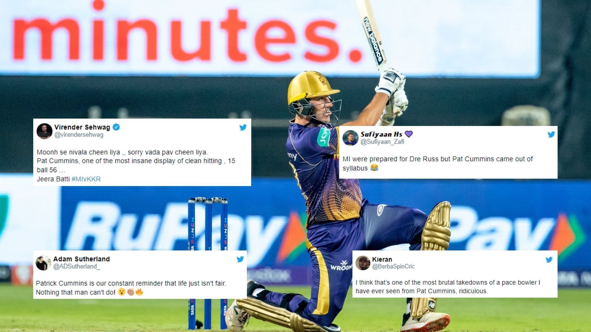 Pat Cummins smashed a sensational 56 off just 15 balls and blew MI away completely (P.C.:iplt20.com)