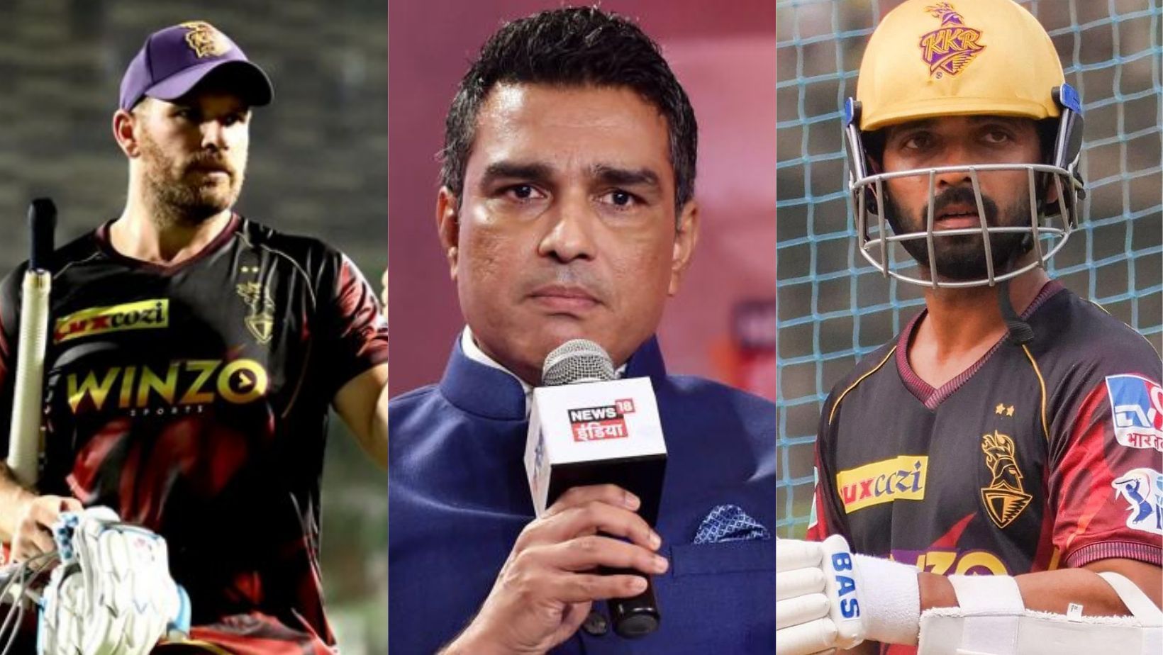 Aaron Finch, Sanjay Manjrekar and Ajinkya Rahane.