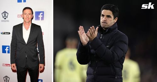 [L-to-R] Chris Sutton; Gunners boss Mikel Arteta.