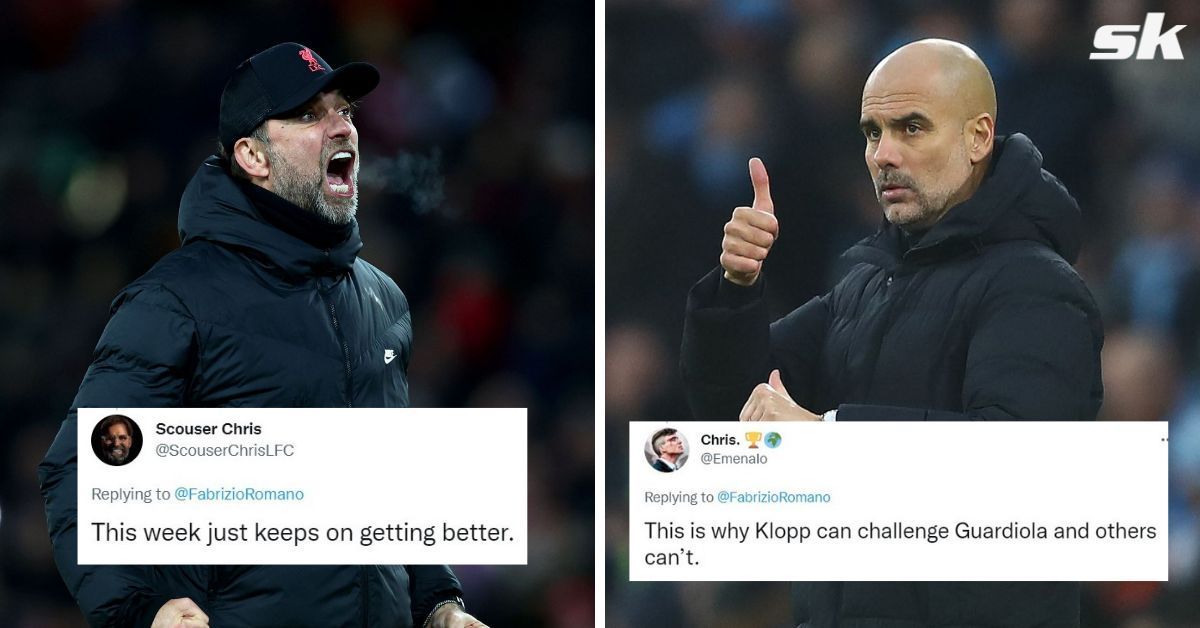 Liverpool boss Jurgen Klopp and Pep Guardiola are set to go head-to-head on Sunday.