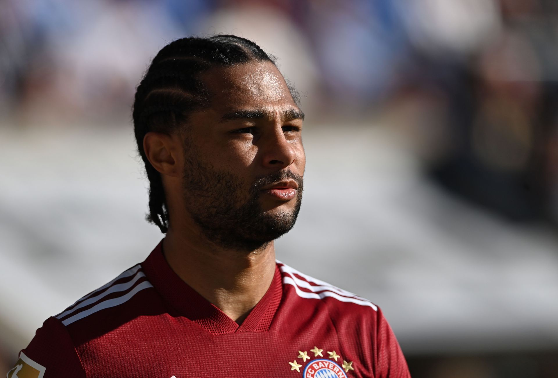 Serge Gnabry lines up for the Bavarians.