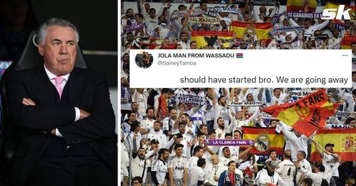 Real Madrid fans unhappy with Carlo Ancelotti's team selection for Manchester City clash