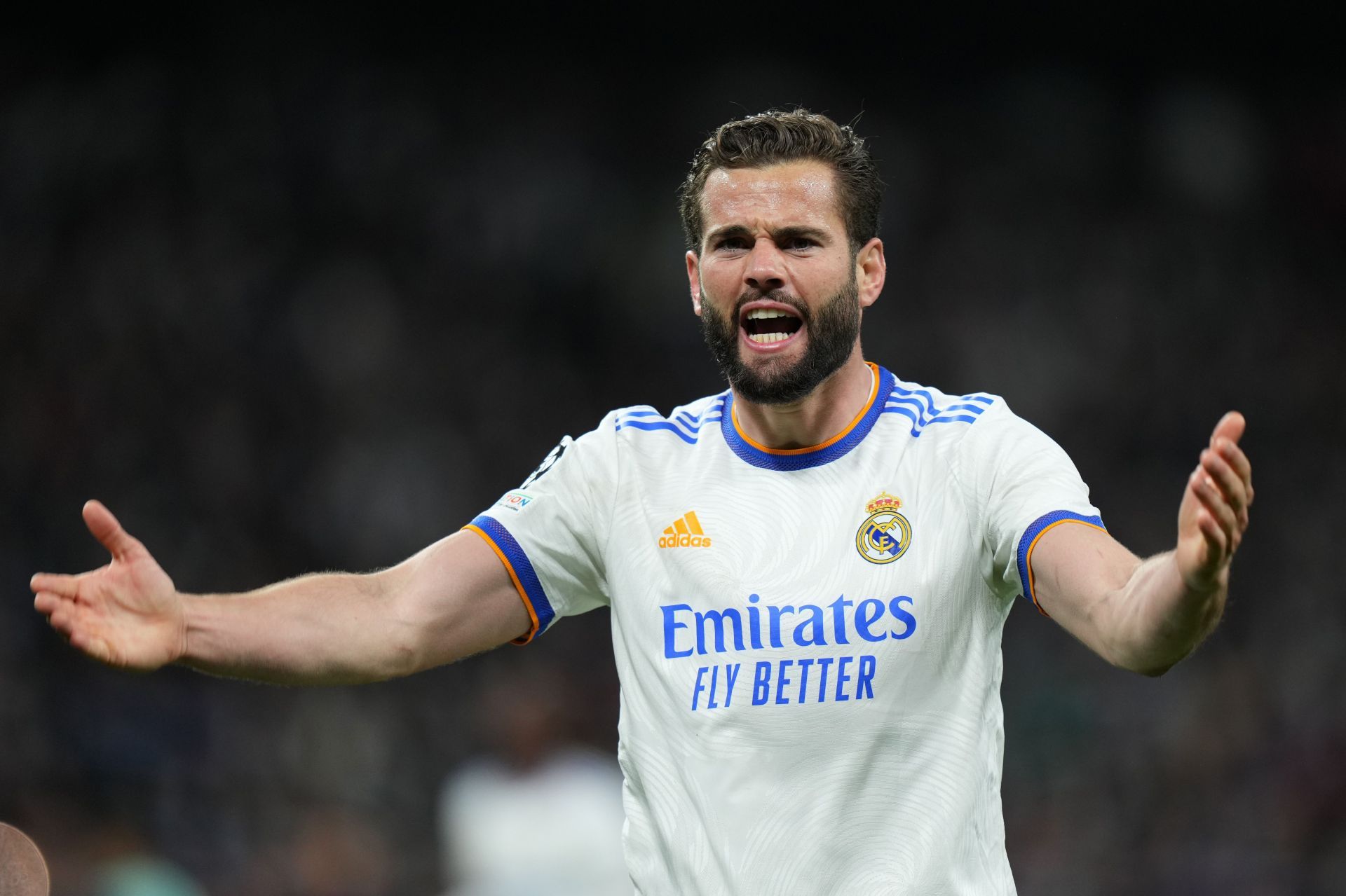 Nacho in action versus Paris Saint-Germain: Round Of Sixteen Leg Two - UEFA Champions League