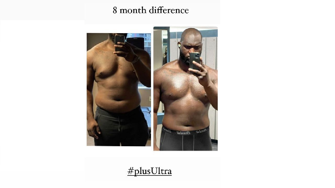 Omos' amazing body transformation over the past eight months