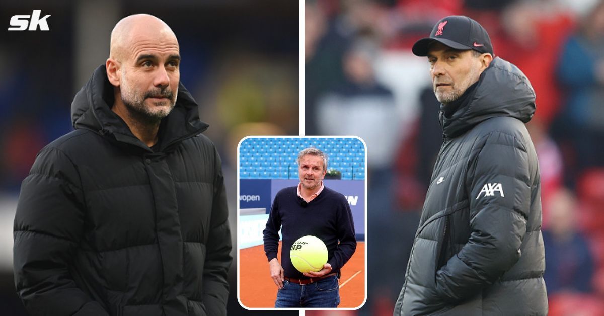 [L-to-R] Manchester City manager Pep Guardiola; Liverpool boss Jurgen Klopp; [inset] Dietmar Hamann.