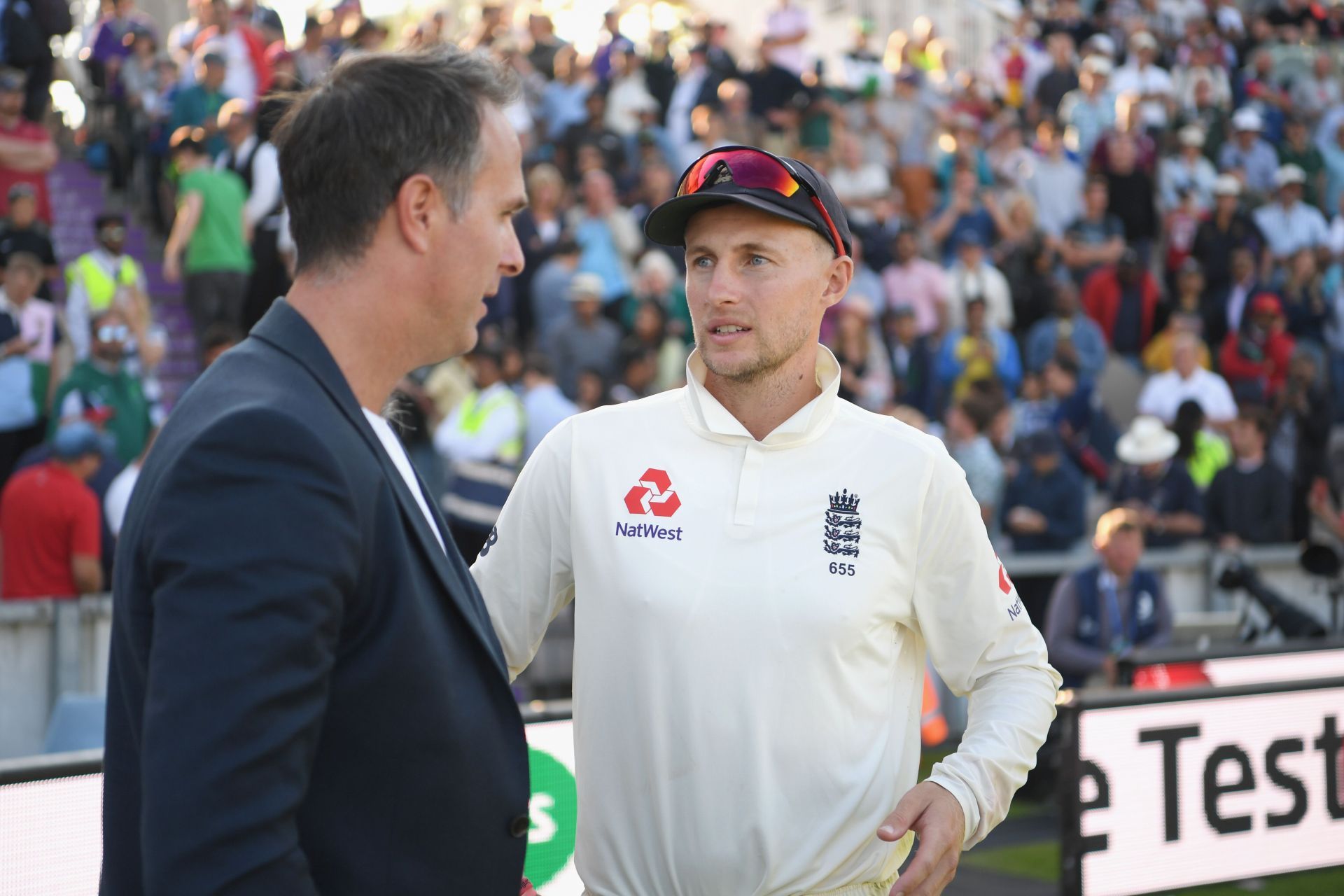 Michael Vaughan (L) and Joe Root (Image: Getty)