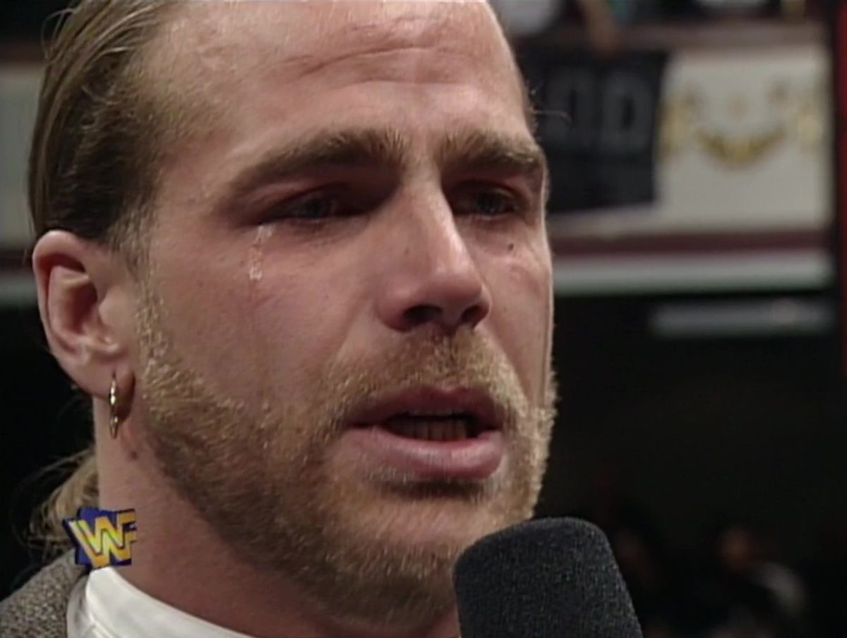 An emotional Shawn Michaels relinquishes his WWE Championship