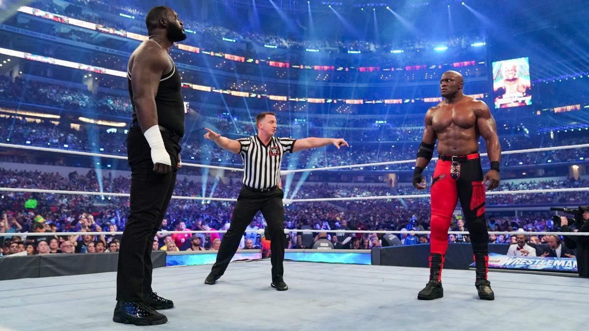 Omos faced Bobby Lashley at WrestleMania 38