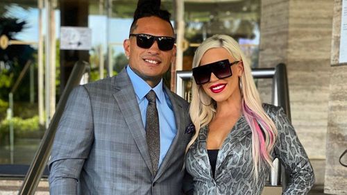 Dana Brooke with her real-life fiancé, Ulysses Diaz