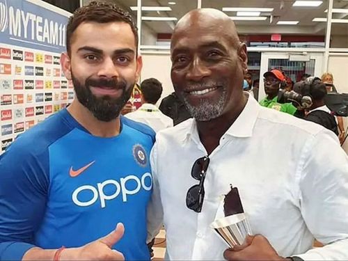 Virat Kohli (left) and Viv Richards. Pic: Twitter