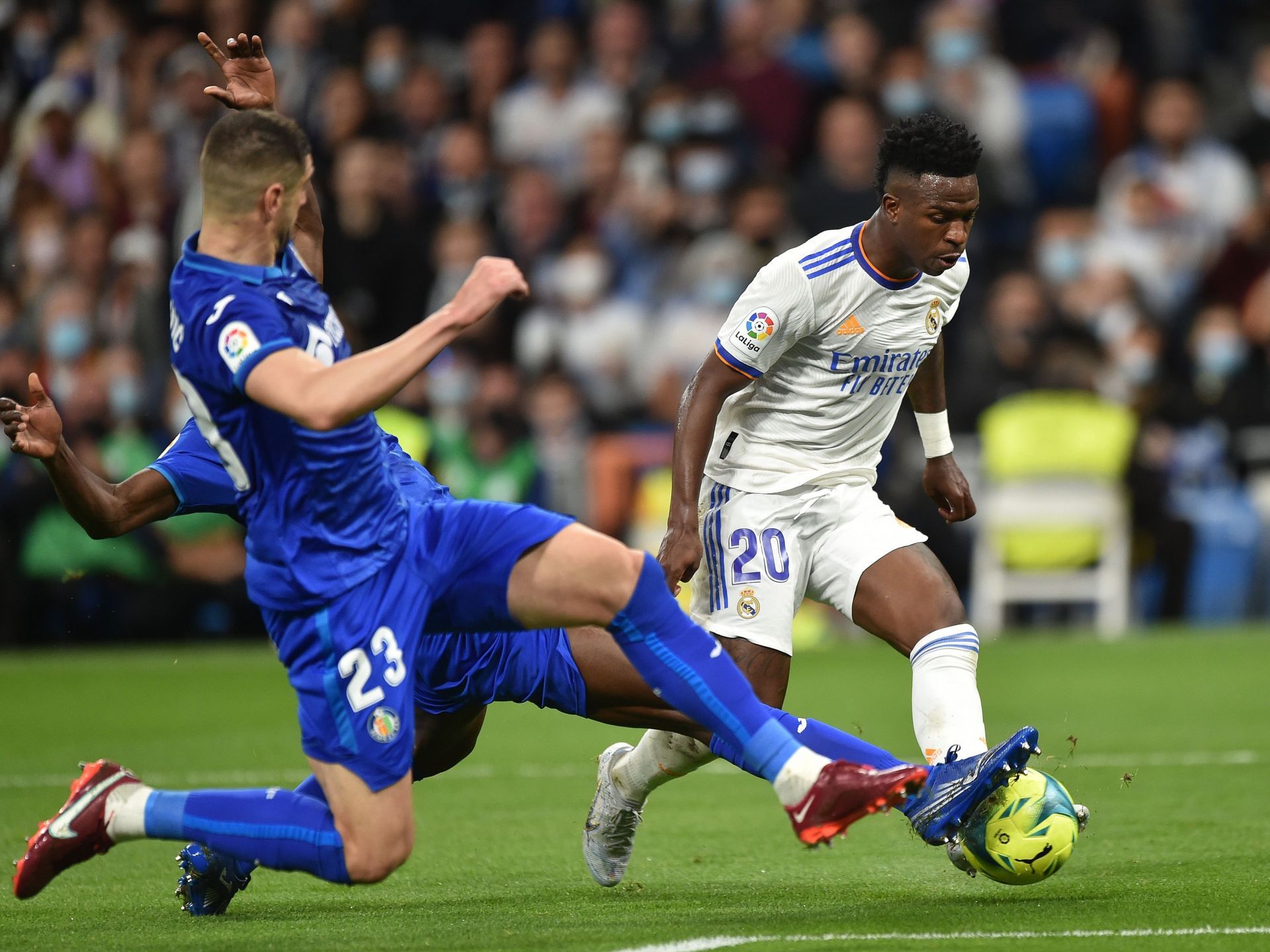 Vinicius Jr in action against Getafe.