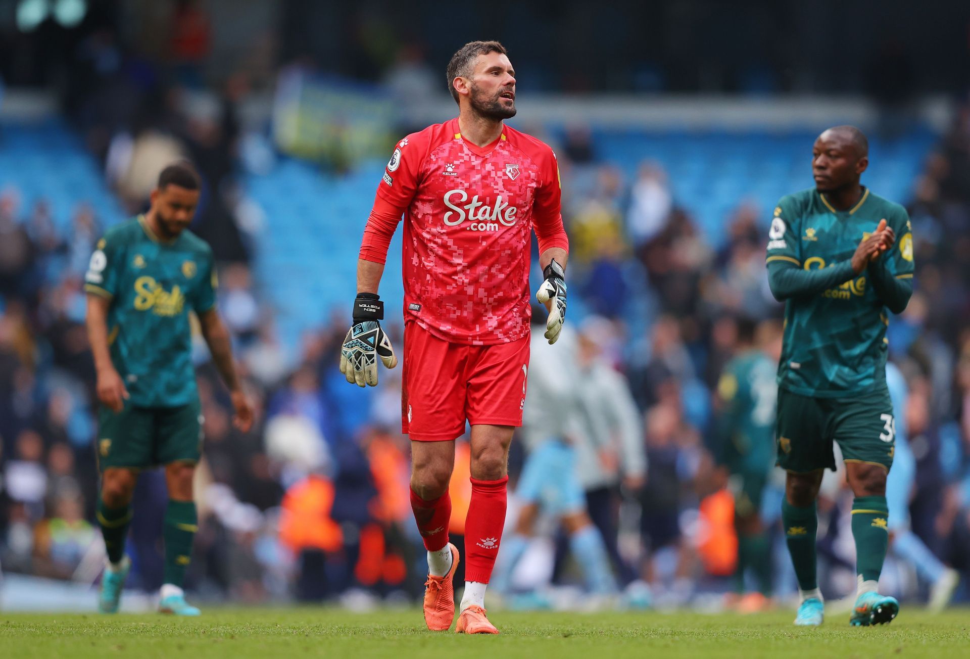 Ben Foster dawns a dejected look.