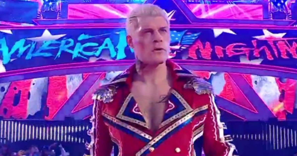 Cody Rhodes at WrestleMania 38 ahead of his match against Seth Rollins