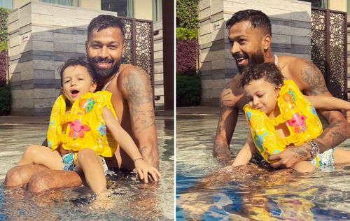 Hardik Pandya with his son Agastya. (Pics: Instagram)