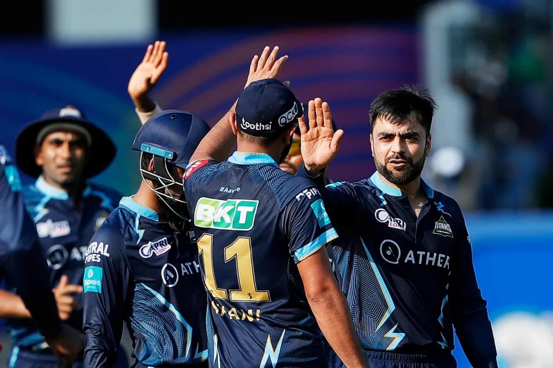 The Gujarat Titans (GT) are on top of the IPL 2022 points table. Pic: IPLT20.COM