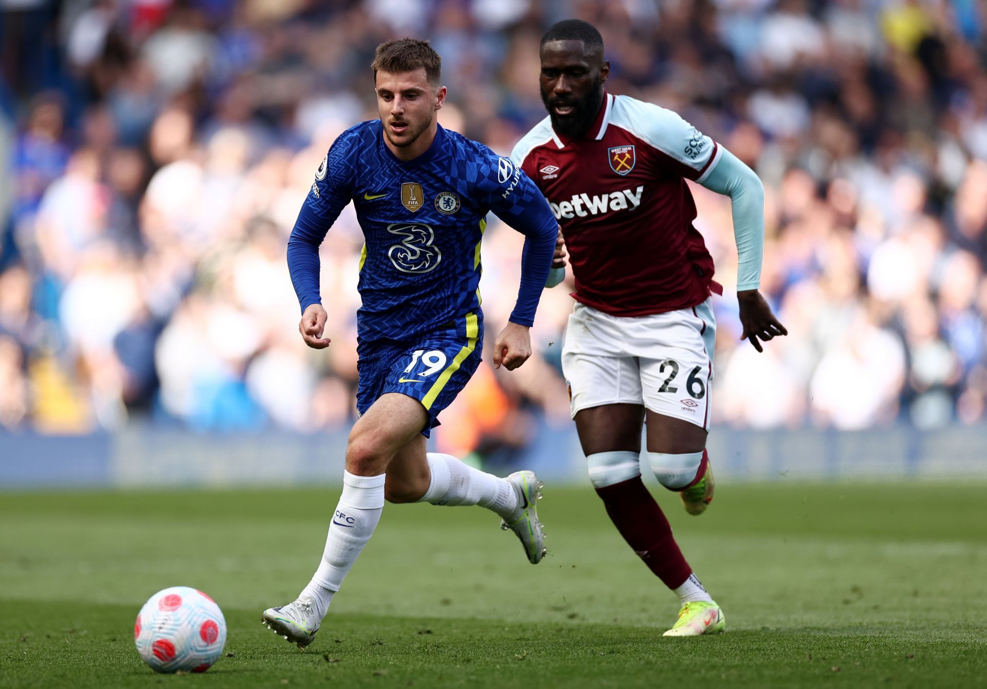 Mason Mount (left) has developed with leaps and bounds at Stamford Bridge.