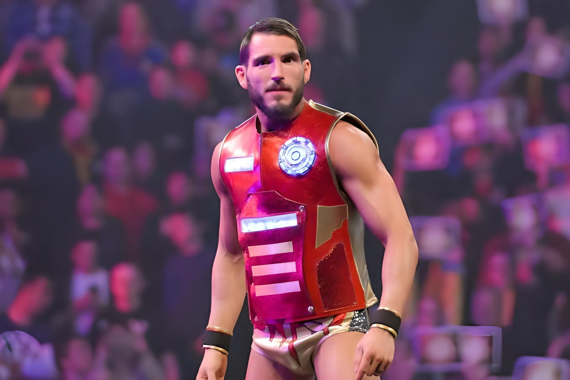 Gargano showcases elements of Iron Man.