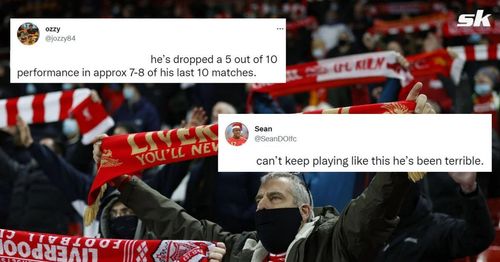 Reds supporters on Twitter are not happy with star winger's performance.