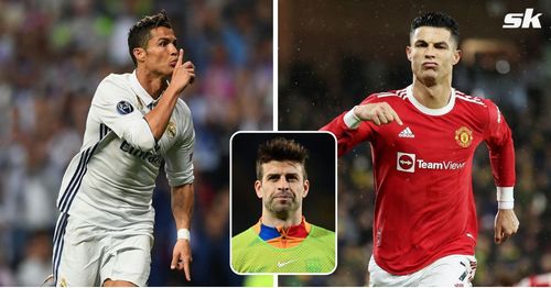 Gerard Pique compares Ronaldo's time in England vs Spain.