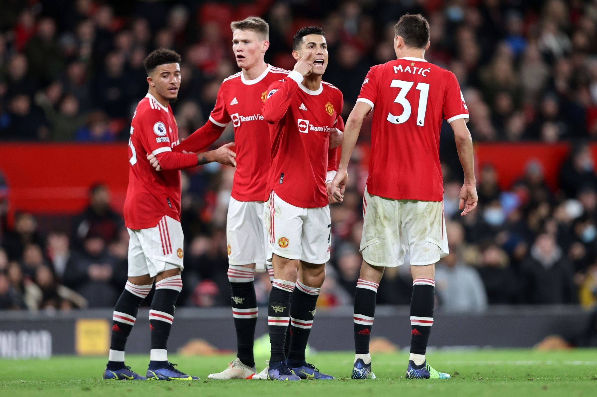 Cristiano Ronaldo (right-centre) may be given the armband