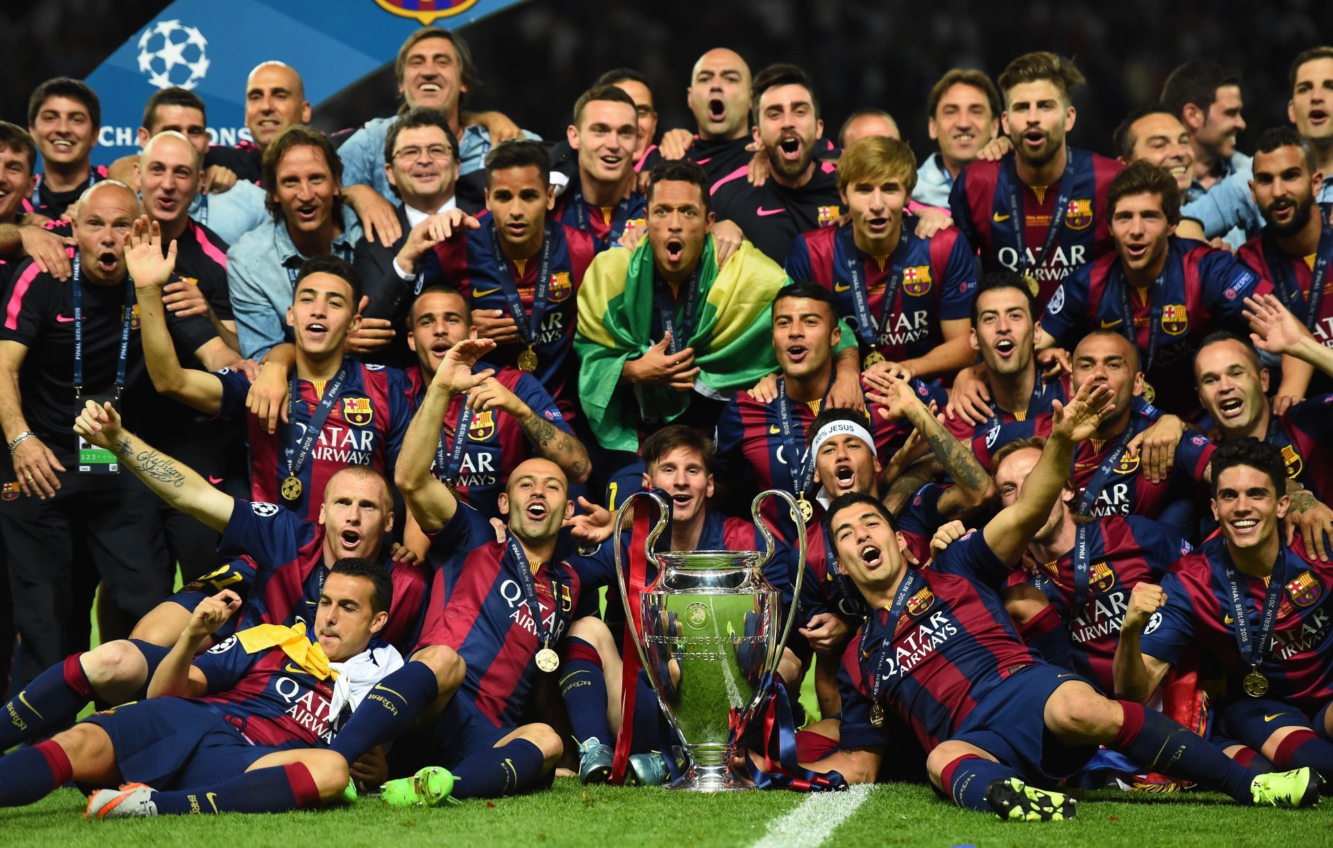 Barcelona won the Treble in the 2014-15 season