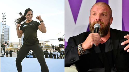 Gina DeLucia (left) recently detailed her experience at WrestleMania 38