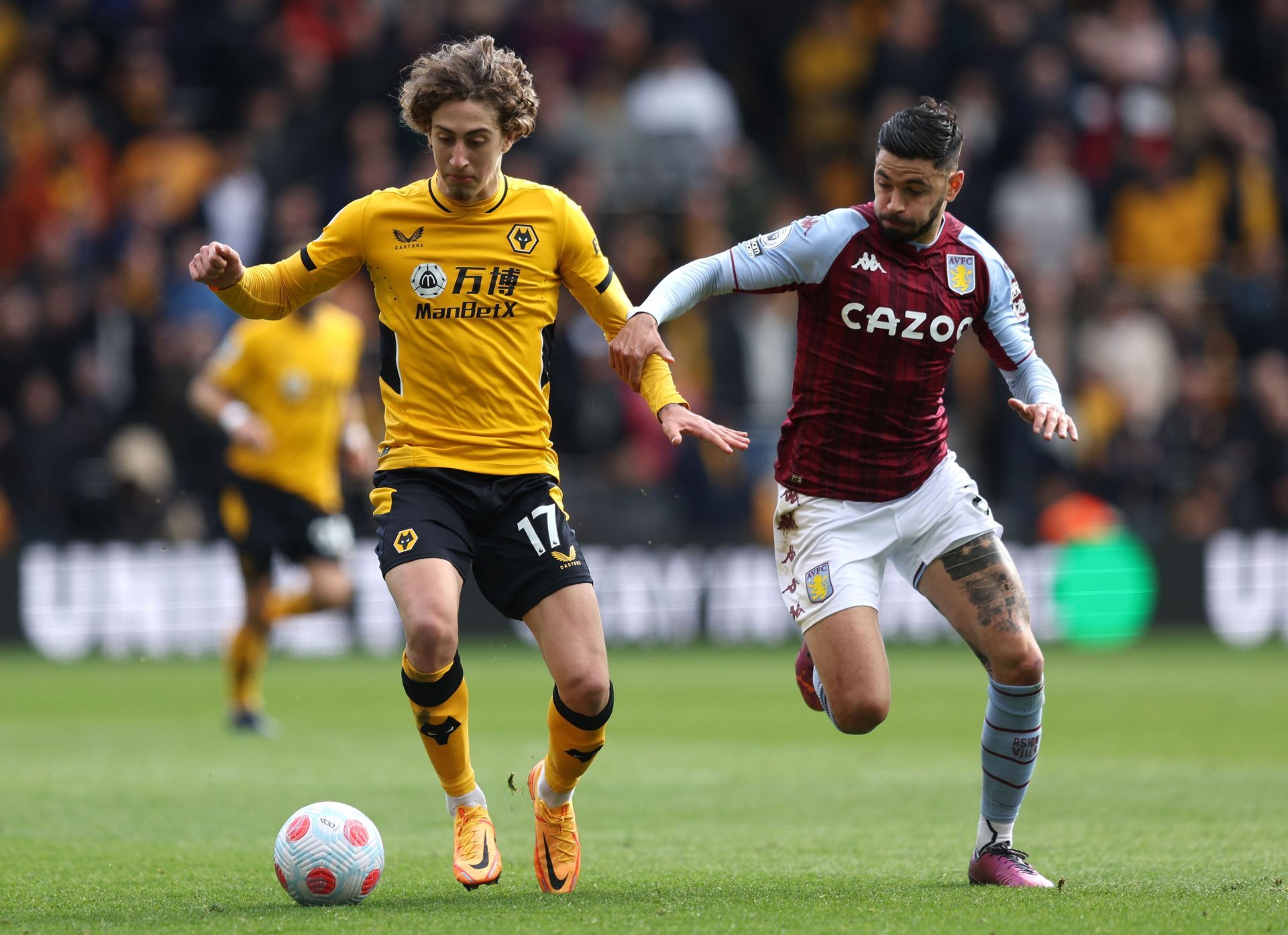 Fabio Silva (left) is wanted at the Santiago Bernabeu.