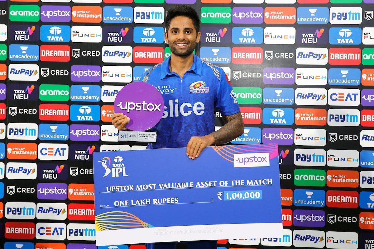 राजस्थान के खिलाफ मैन ऑफ द मैच बने सूर्यकुमार यादव (Photo Credit: IPL)