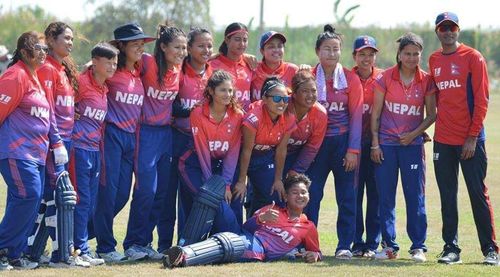 Nepal Women's Cricket Team poses for a photo (Image Courtesy: dailylivescores.com)