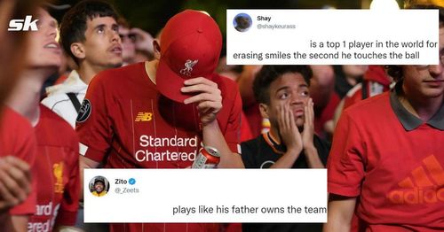 Fans slam Reds midfielder as Madrid won the Champions League trophy.