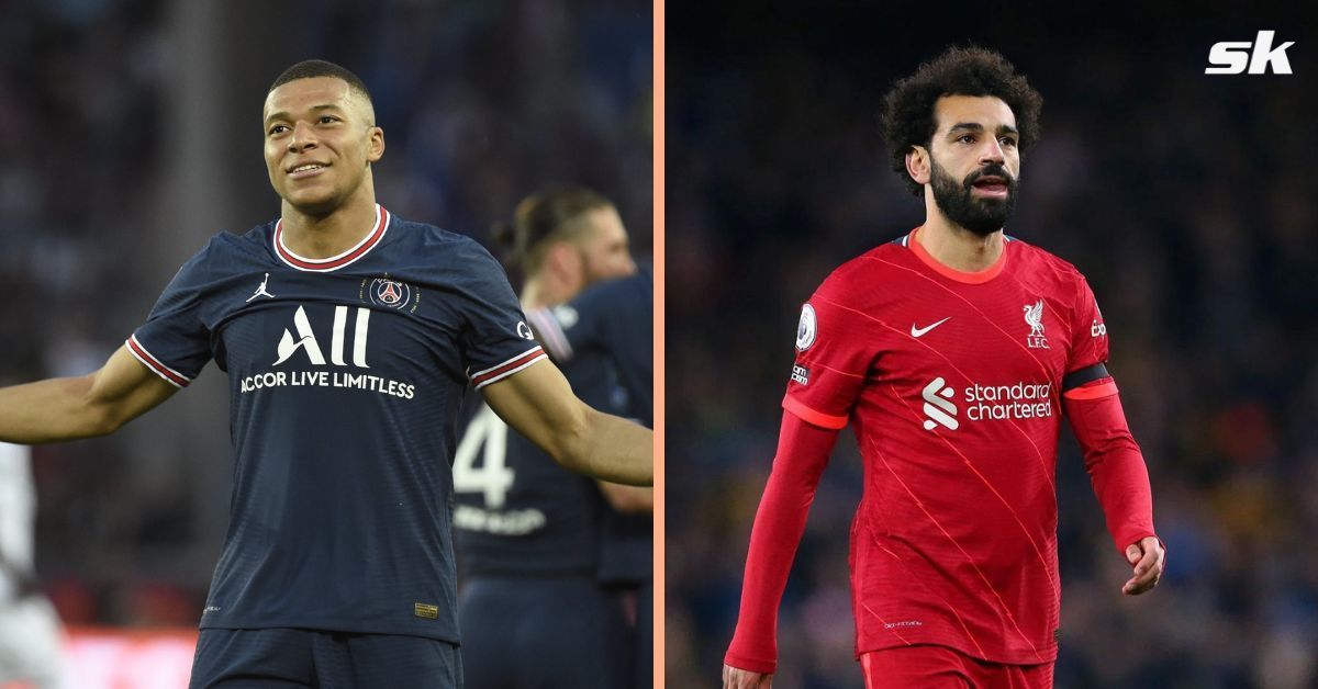 Kylian Mbappe (left) and Mohamed Salah (right)