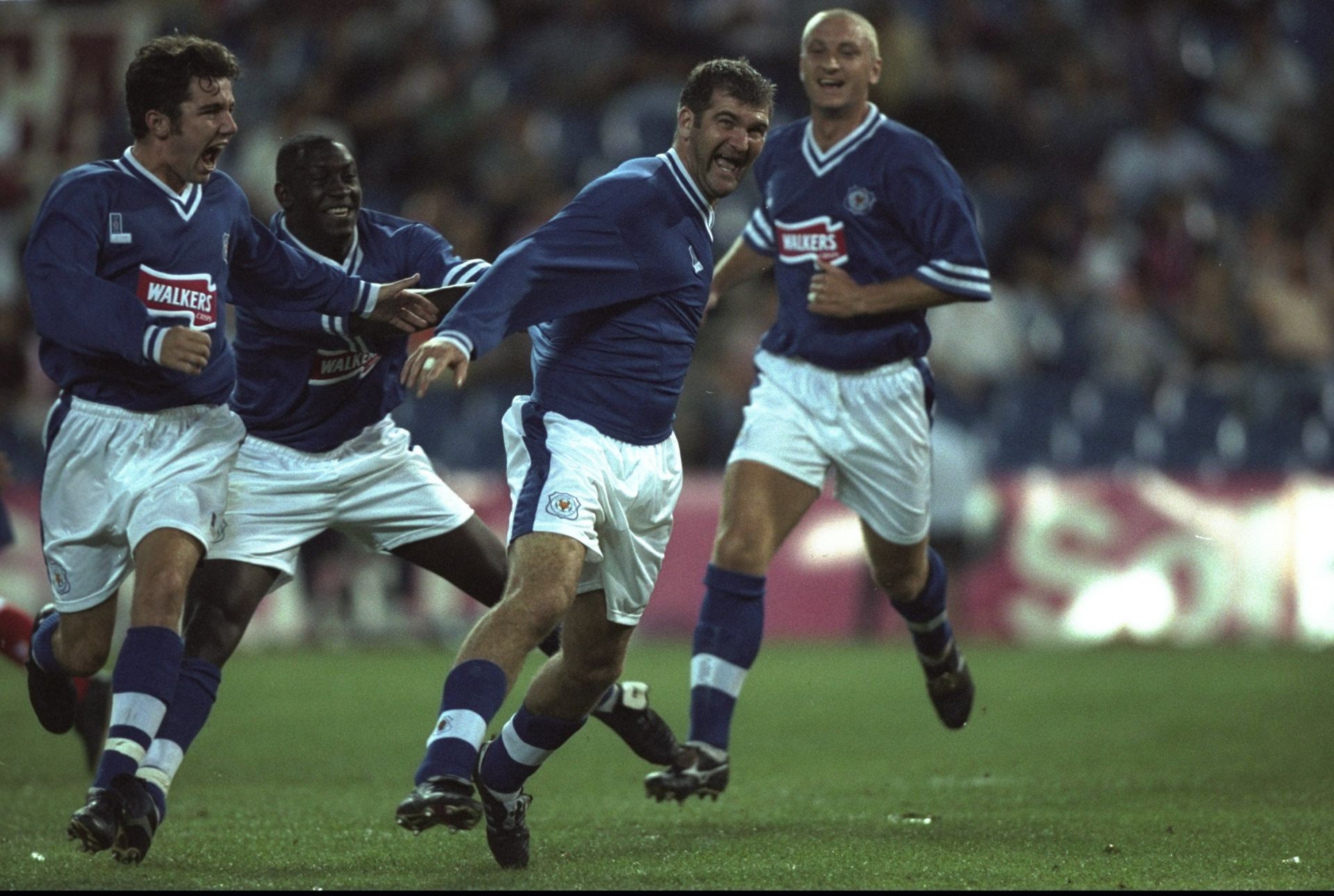 Muzzy Izzet, Emile Heskey, Ian Marshall and Matt Elliott of Leicester City