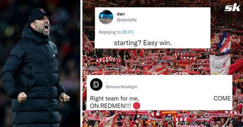 Kopites on Twitter react to the team news.