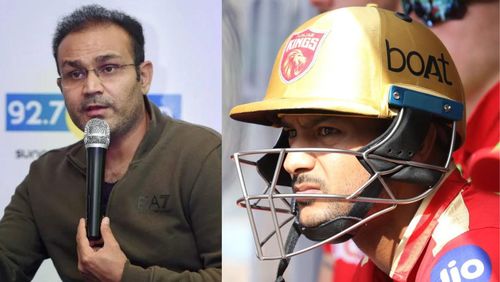 Virender Sehwag (L) and Mayank Agarwal (R, PC: IPL)