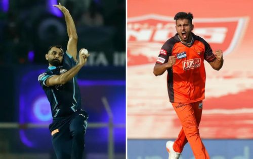 Mohammed Shami (L) and Umran Malik (Pics: IPLT20.com)